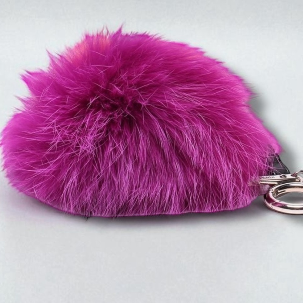 FENDI Purple Red EUC BUG BAG bag Charm $950 RET - Picture 5 of 8